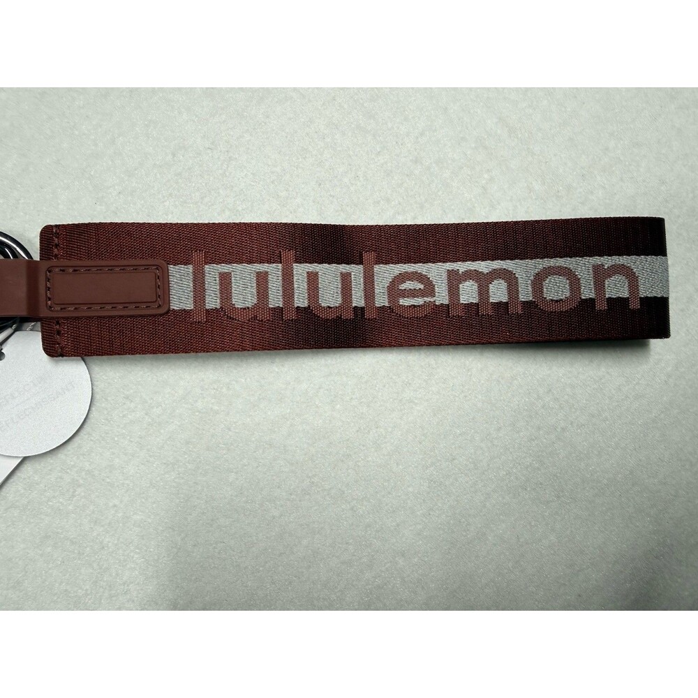 Lululemon Never Lost Reflective Keychain Rockwood Red, Black Hardware